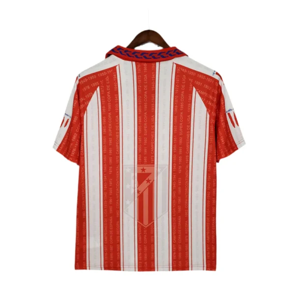 Camisola Atlético de Madrid Retrô 1995/1996 - Branca e Vermelha - Image 2