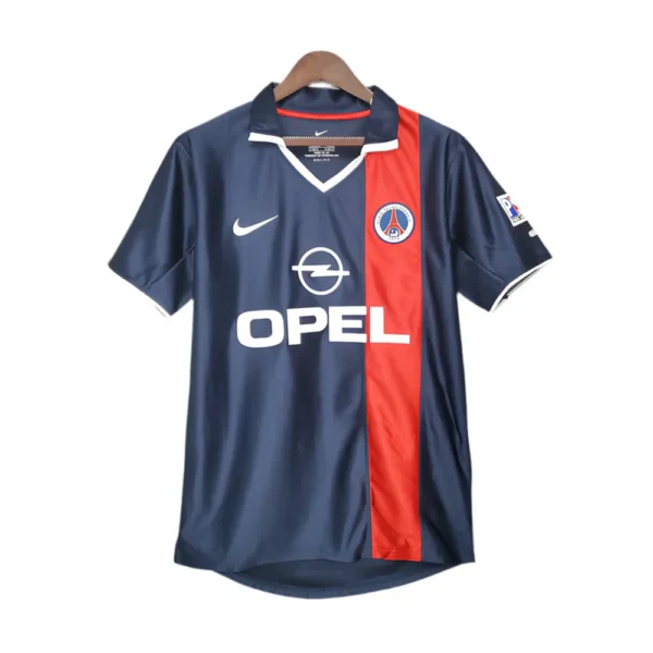 Camisola Retro PSG 01/02 - Azul e Vermelho