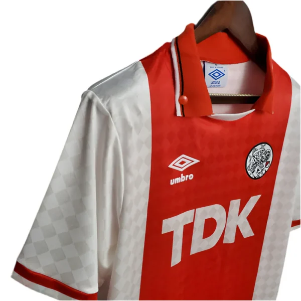 Camisola Ajax Retrô 1990/1992 - Vermelha e Branca - Image 3