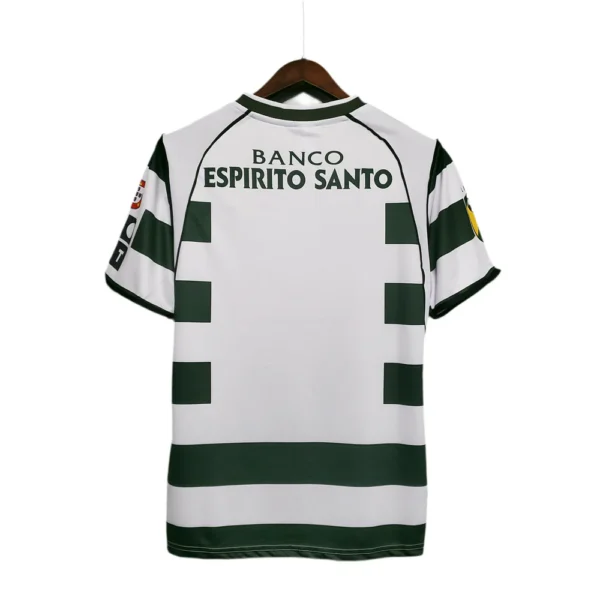 Camisola Retro Sporting I 2002/2003 - Verde e Branco - Image 3