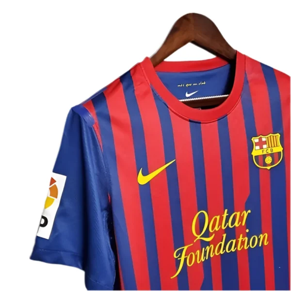 Camisola Barcelona Retrô 2011/2012 - Azul e Grená - Image 3