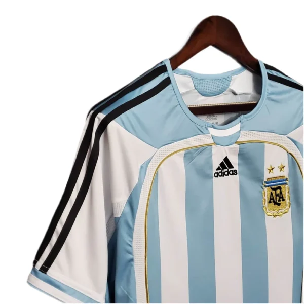 Camisola Seleção Argentina Retrô 2006 - Azul e Branca - Image 4