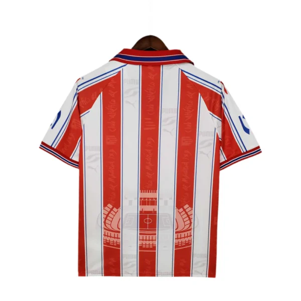 Camisola Atlético de Madrid Retrô 1996/1997 Branca e Vermelha - Image 3