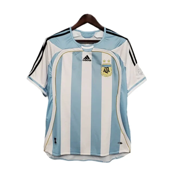 Camisola Seleção Argentina Retrô 2006 - Azul e Branca