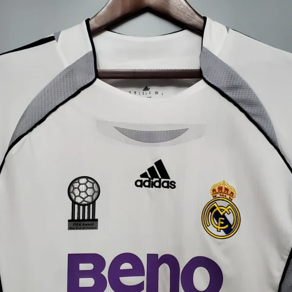 Camisola Manga Longa Real Madrid 06/07 - Branco - Image 3