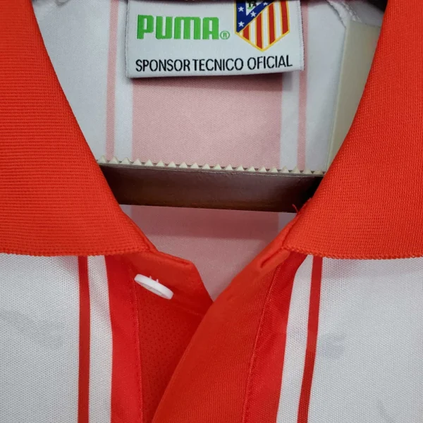Camisola Atlético de Madrid Retrô 1994/1995 - Branca e Vermelha - Image 5