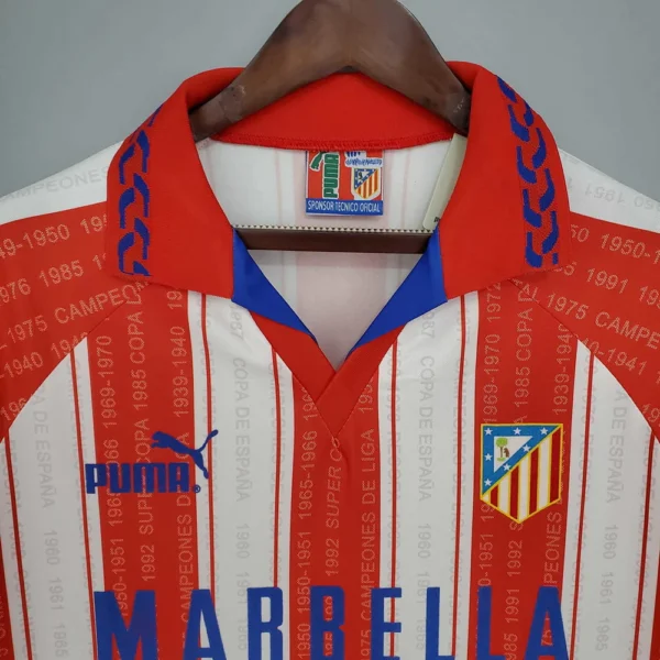 Camisola Atlético de Madrid Retrô 1995/1996 - Branca e Vermelha - Image 3