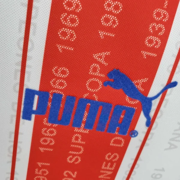 Camisola Atlético de Madrid Retrô 1995/1996 - Branca e Vermelha - Image 5